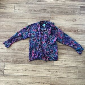 IN PRIVATE SILK FUNKY PATTERN BUTTON DOWN